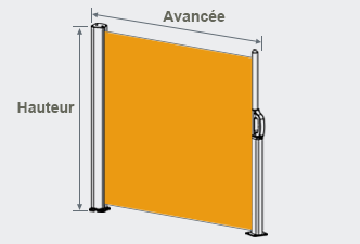 Store latéral - Store brise-vue pour terrasse Mars 1800 - Sunny Inch