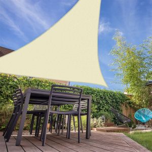 Voile d'ombrage triangulaire 280g/m² - 4 x 4 x 4 m - Haute densité résistante au vent - Tissu micro-aéré