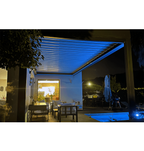 Éclairage bandeau LED RGB multicolore extérieur pour pergola Pluton sunny inch - Couleur bleu