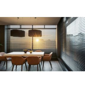 Store vénitien en aluminium avec lames de 50 mm - conçu pour grande largeur pour salon - Sunny Inch