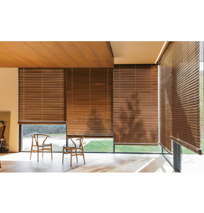 Store vénitien intérieur en bois avec lames orientable - conçu pour grande largeur - Sunny Inch
