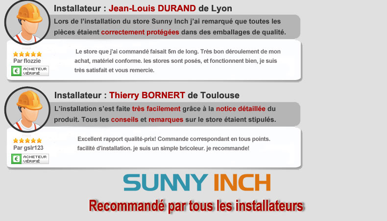 avis installateur pour sunny inch