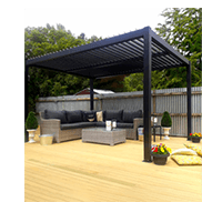 pergola bioclimatique alu avec lames orientables pluton sunny inch