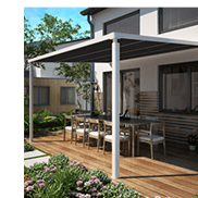 Pergola aluminium motorisé à toile enroulable sunny inch