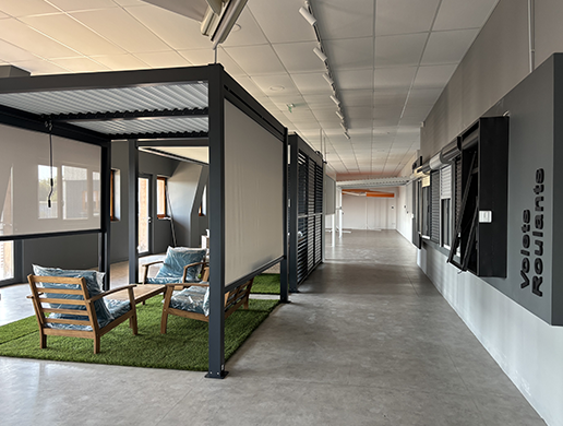 Showroom de 1000 m² à saint jean de vedas pour exposition protections solaires 