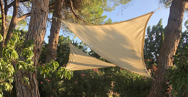 voile d'ombrage résistante au vent
