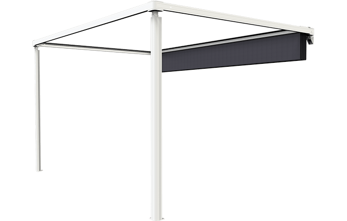 installer facile un pergola adossée à toile enroulable motorisé sunny inch