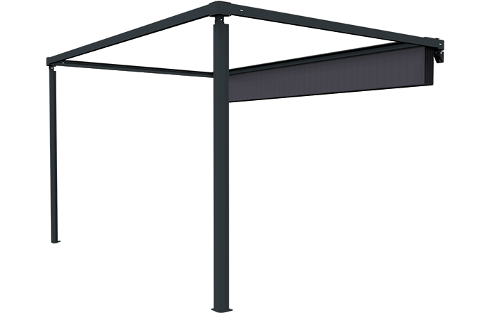 installer facile un pergola adossée à toile enroulable motorisé sunny inch