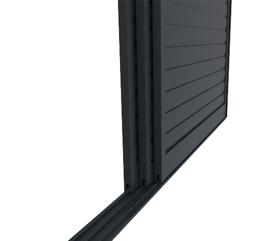 brise soleil coulissant gris anthracite pour pergola BSO 9631 sunny inch