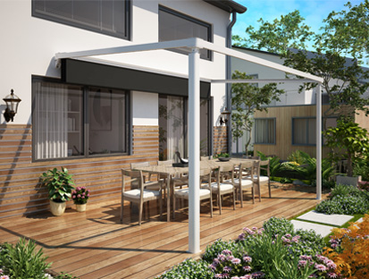 pergola aluminium à toit plat sunny inch