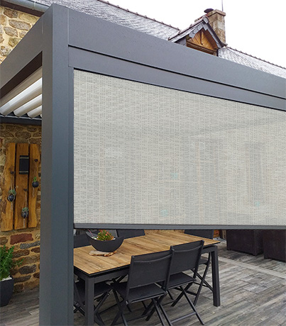 pergola bioclimatique avec store vertical sunny inch