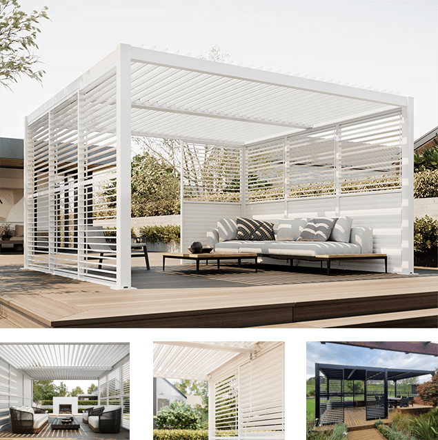 pergola bioclimatique avec brise soleil orientable sunny inch