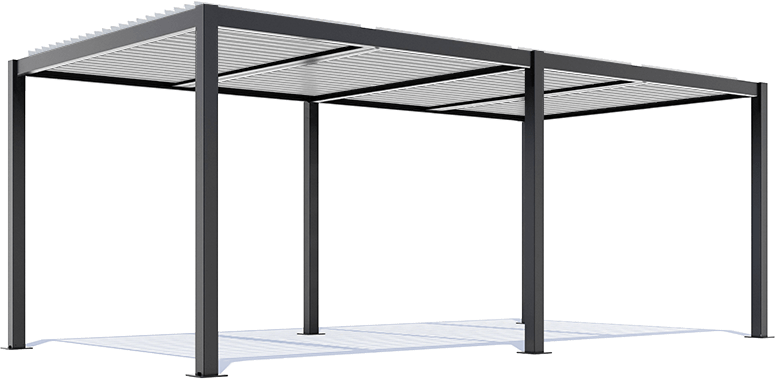 pergola bioclimatique autoportante à lames orientables en aluminium Pluton 5720 sunny inch