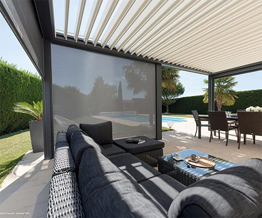tissu transparent anti chaleur pour store terrasse sunny inch 