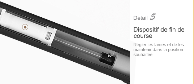 Dispositif de fin de course pour store intérieur à lames 15 mm orientable sunny inch